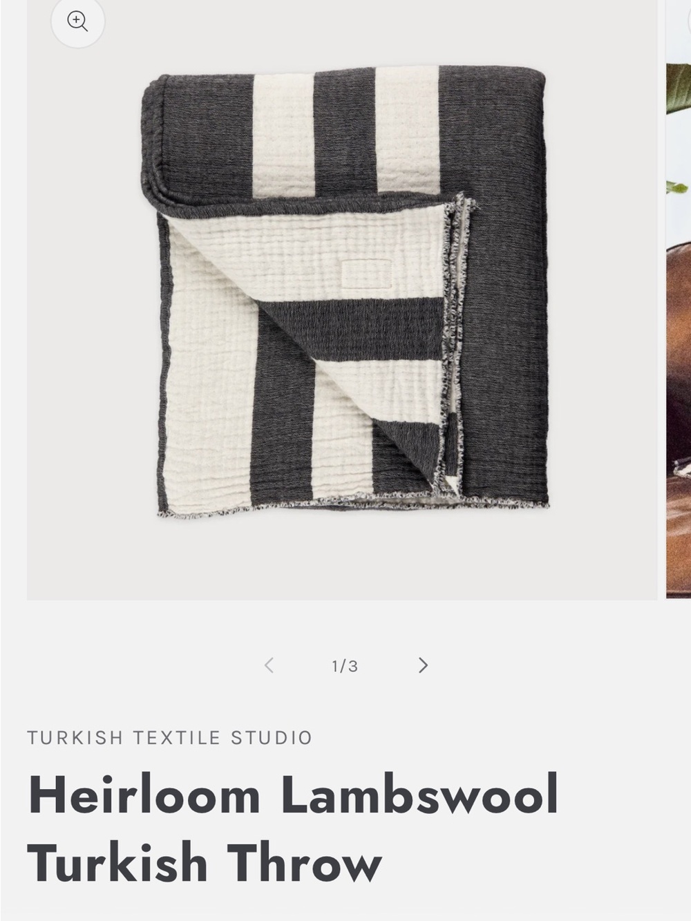 Pokoloko heirloom lambswool Turkish thow